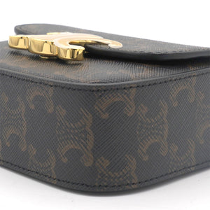 Mini Triomphe In Triomphe Canvas And Calfskin Tan