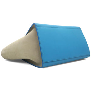 Trapeze Tri-color  Leather With Suede And Silver Hardware Bag