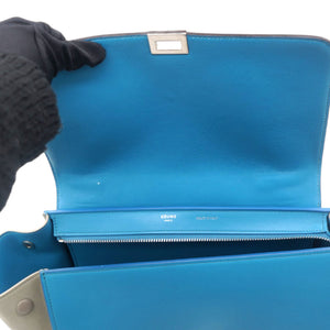 Trapeze Tri-color  Leather With Suede And Silver Hardware Bag