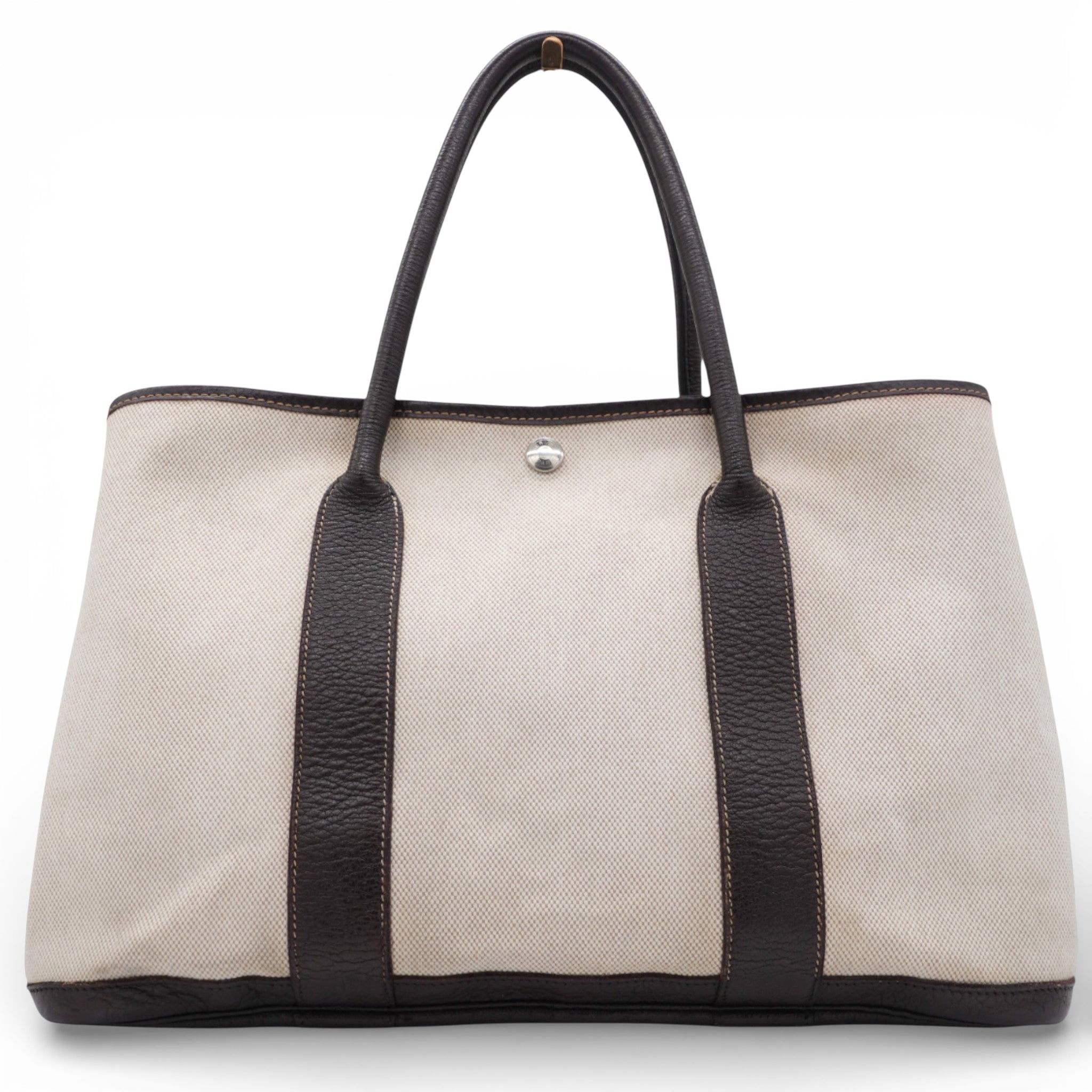 Buffle Skipper Toile Garden Party 36 Tote Marron Fonce