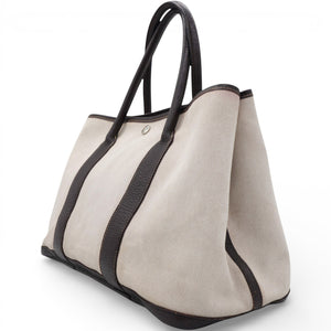 Buffle Skipper Toile Garden Party 36 Tote Marron Fonce
