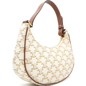 Ava Bag in Triomphe Canvas and calfskin Beige