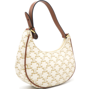 Ava Bag in Triomphe Canvas and calfskin Beige