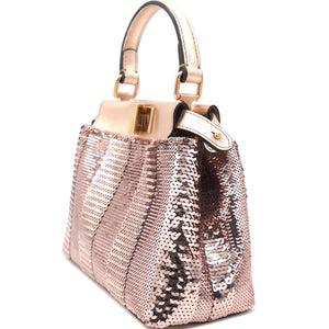 Mini Peekaboo Sequin Leather Pink 2WAY Handbag