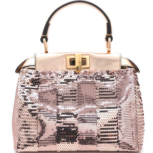 Mini Peekaboo Sequin Leather Pink 2WAY Handbag