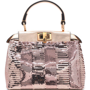 Mini Peekaboo Sequin Leather Pink 2WAY Handbag