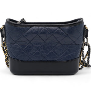 Aged Calfskin Quilted Small Gabrielle Hobo