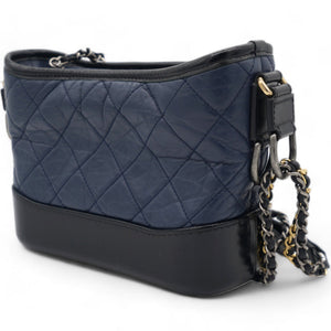 Aged Calfskin Quilted Small Gabrielle Hobo