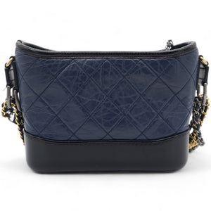 Aged Calfskin Quilted Small Gabrielle Hobo