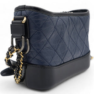 Aged Calfskin Quilted Small Gabrielle Hobo