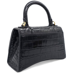 Black Xs Hourglass Top Handle Bag In 1000 Black