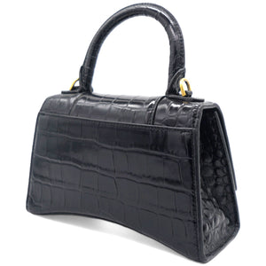 Black Xs Hourglass Top Handle Bag In 1000 Black
