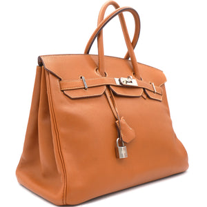 Epsom Leather Birkin 35 Bag Tan