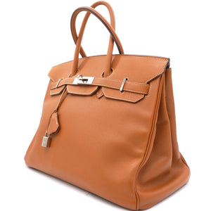 Epsom Leather Birkin 35 Bag Tan