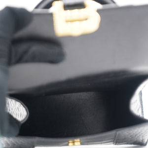 Black Xs Hourglass Top Handle Bag In 1000 Black