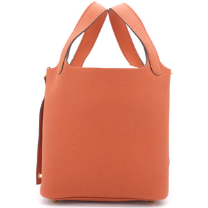 Terre Battua Taurillon Maurice Leather Picotin Lock 18 Bag