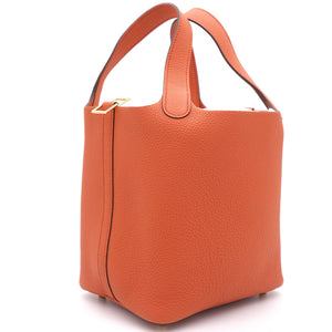 Terre Battua Taurillon Maurice Leather Picotin Lock 18 Bag