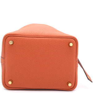 Terre Battua Taurillon Maurice Leather Picotin Lock 18 Bag