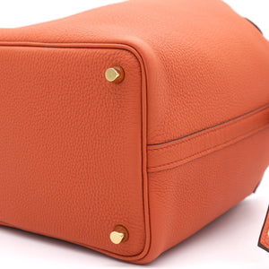 Terre Battua Taurillon Maurice Leather Picotin Lock 18 Bag