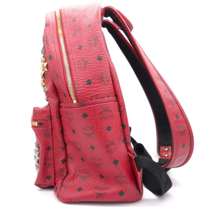 Visetos Front Studs Medium Stark Backpack Red