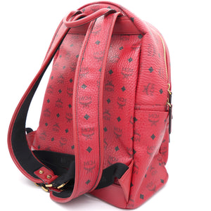 Visetos Front Studs Medium Stark Backpack Red