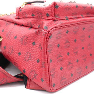 Visetos Front Studs Medium Stark Backpack Red