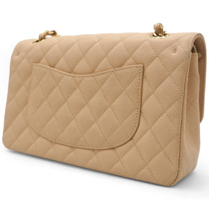Classic Flap Medium Beige Clair Caviar