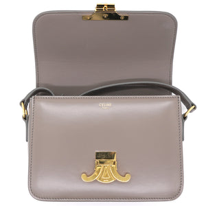 Teen Triomphe Bag in Shiny Calfskin Grey