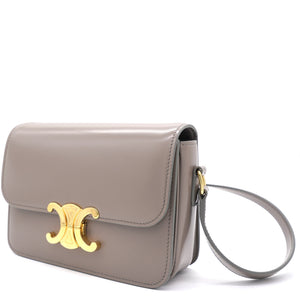 Teen Triomphe Bag in Shiny Calfskin Grey