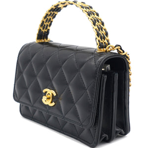23P Top Handle Wallet on Chain Black