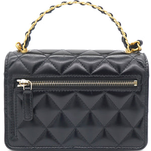 23P Top Handle Wallet on Chain Black