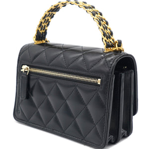 23P Top Handle Wallet on Chain Black
