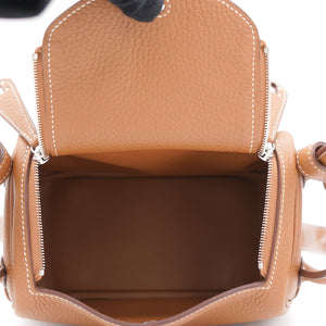 Gold Clemence Leather Mini Lindy 20 Bag