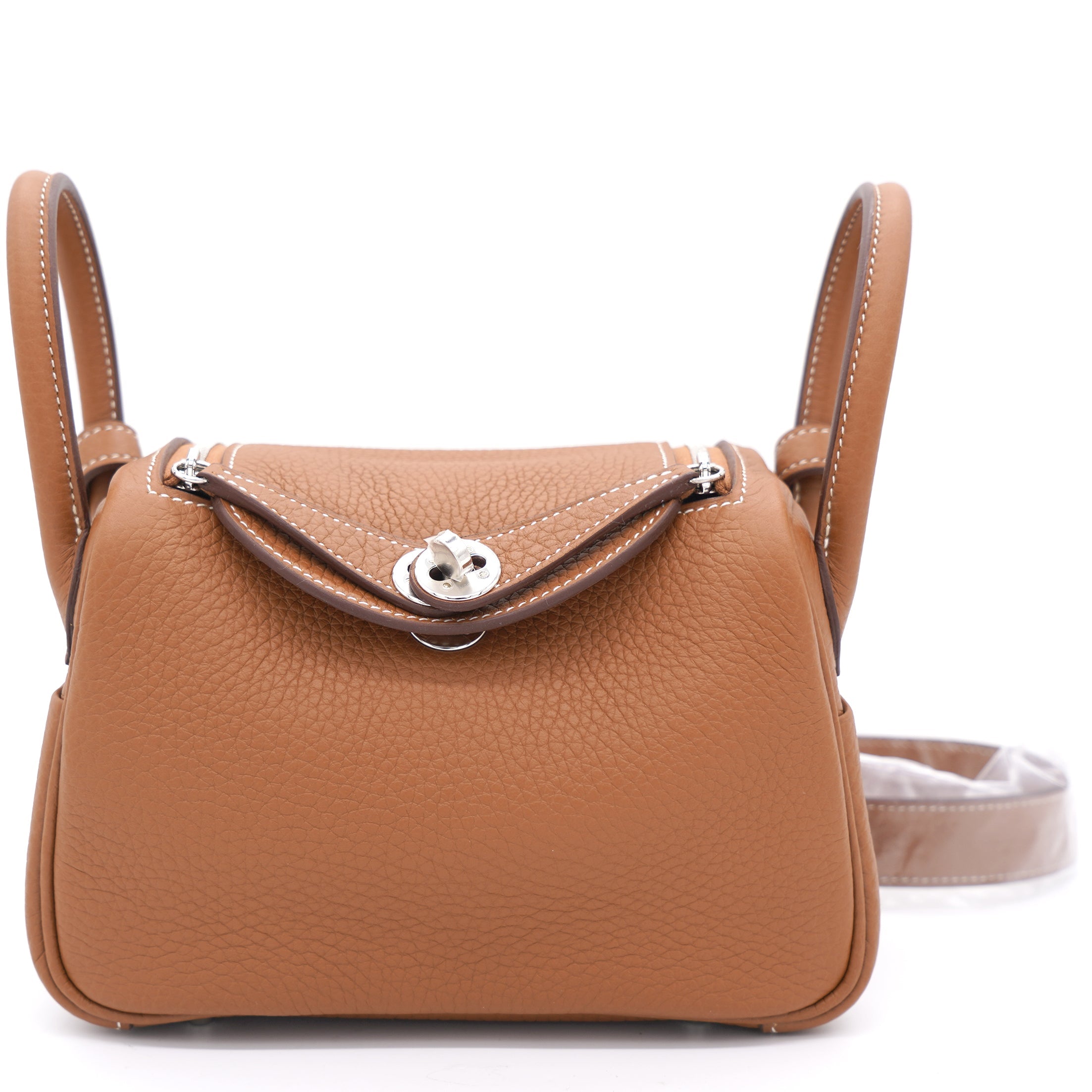 Gold Clemence Leather Mini Lindy 20 Bag
