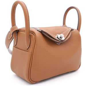 Gold Clemence Leather Mini Lindy 20 Bag