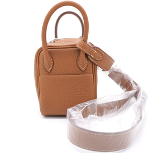 Gold Clemence Leather Mini Lindy 20 Bag