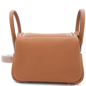Gold Clemence Leather Mini Lindy 20 Bag