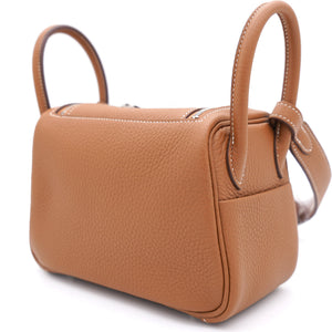 Gold Clemence Leather Mini Lindy 20 Bag