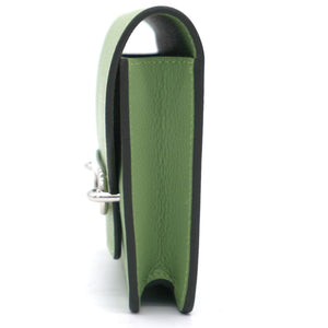 Chevre Mysore Roulis Slim Wallet Vert Criquet
