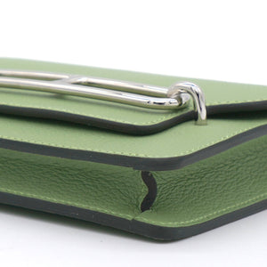 Chevre Mysore Roulis Slim Wallet Vert Criquet