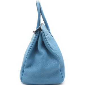 Togo Birkin 35 Bleu Jean