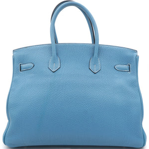 Togo Birkin 35 Bleu Jean