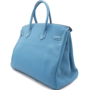 Togo Birkin 35 Bleu Jean