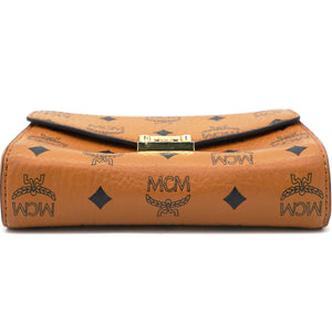 Cognac Visetos Coated Canvas Patricia Wallet on Chain
