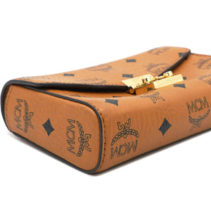 Cognac Visetos Coated Canvas Patricia Wallet on Chain
