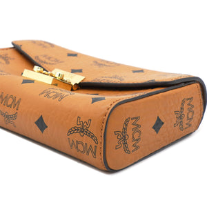 Cognac Visetos Coated Canvas Patricia Wallet on Chain