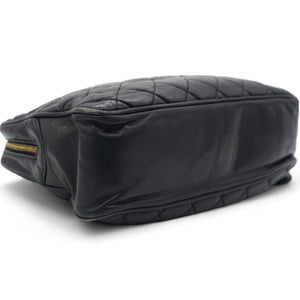 Matelasse Chain Shoulder Women's Caviar Leather Shoulder Bag Black