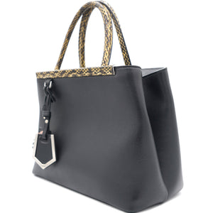 Petite 2 Jours Tote Black Flower Charm