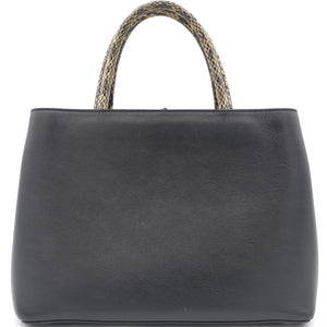 Petite 2 Jours Tote Black Flower Charm
