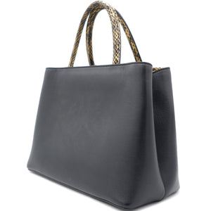 Petite 2 Jours Tote Black Flower Charm